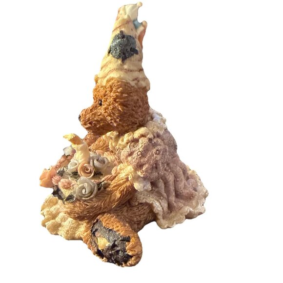 Vtg 1993 Boyds Bears & Friends Bailey’s Birthday Candle Figurine #2014 - Picture 5 of 6